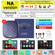 CarlinKit Nuovo Android 13 AIBOX LED Ambient: Wireless CarPlay/Android Auto Adapter, Qualcomm SM 6225,8GB+128GB, Supporto YouTube/Netflix/Disney+/Aggiornamento OTA