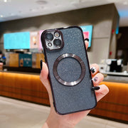 Cover per IPhone protettiva magnetica trasparente con guscio morbido galvanico